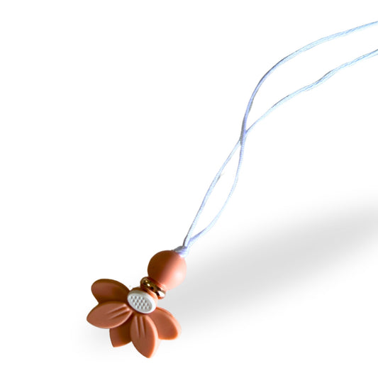 Breastfeeding Necklace - Half Petal Flower Peachy Shade